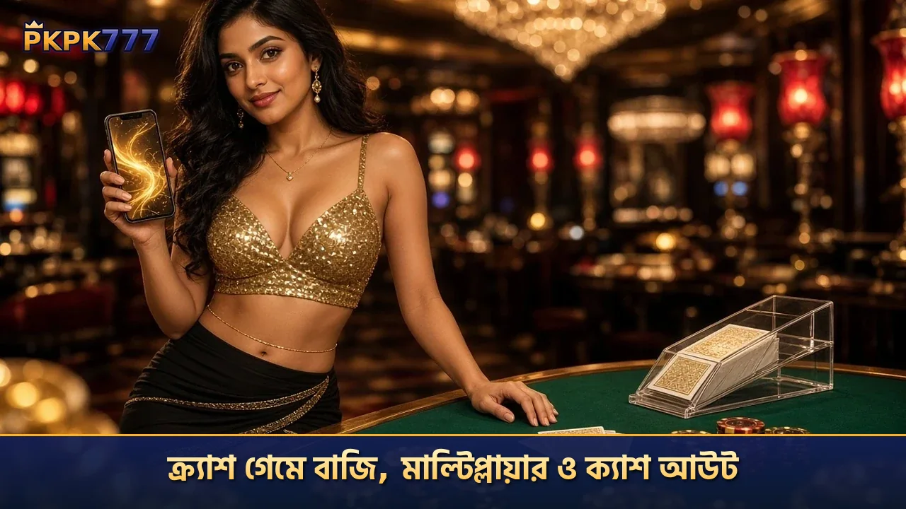 ক্র্যাশ গেমে বাজি, মাল্টিপ্লায়ার ও ক্যাশ আউট