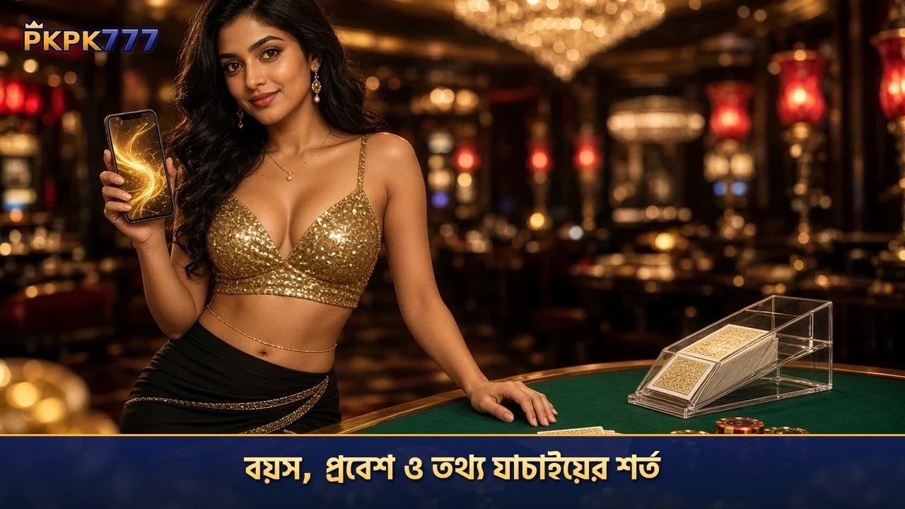 বয়স, প্রবেশ ও তথ্য যাচাইয়ের শর্ত